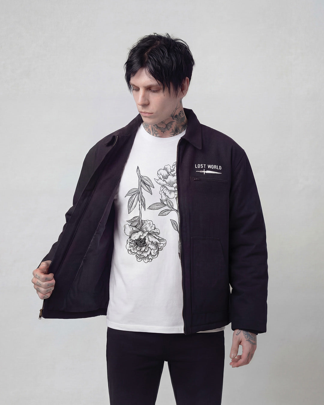 LW Dagger Embroidered Canvas Jacket Black