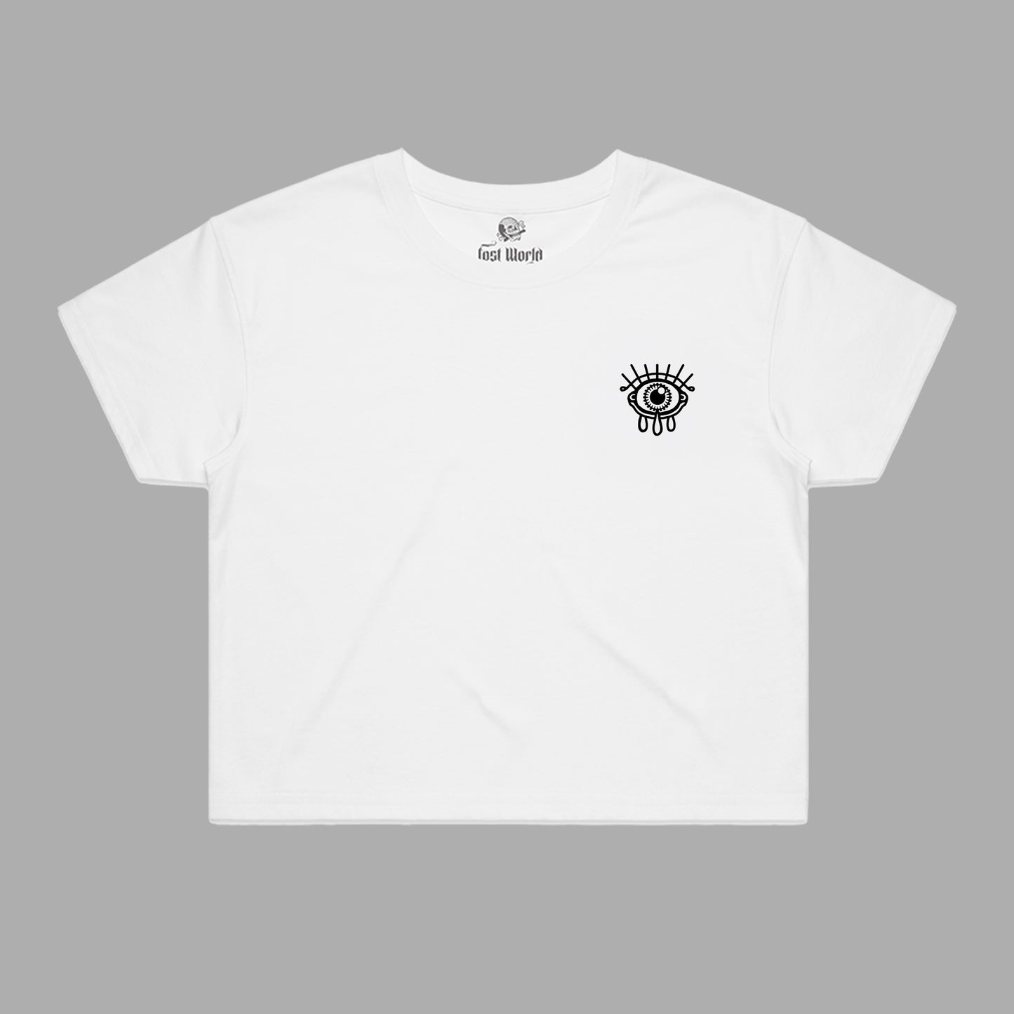 Ouija White Crop Top