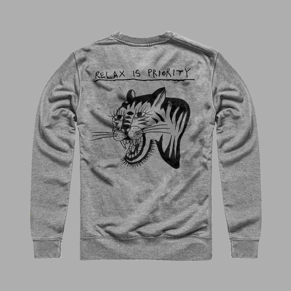 Relax is Priority Grey Crew