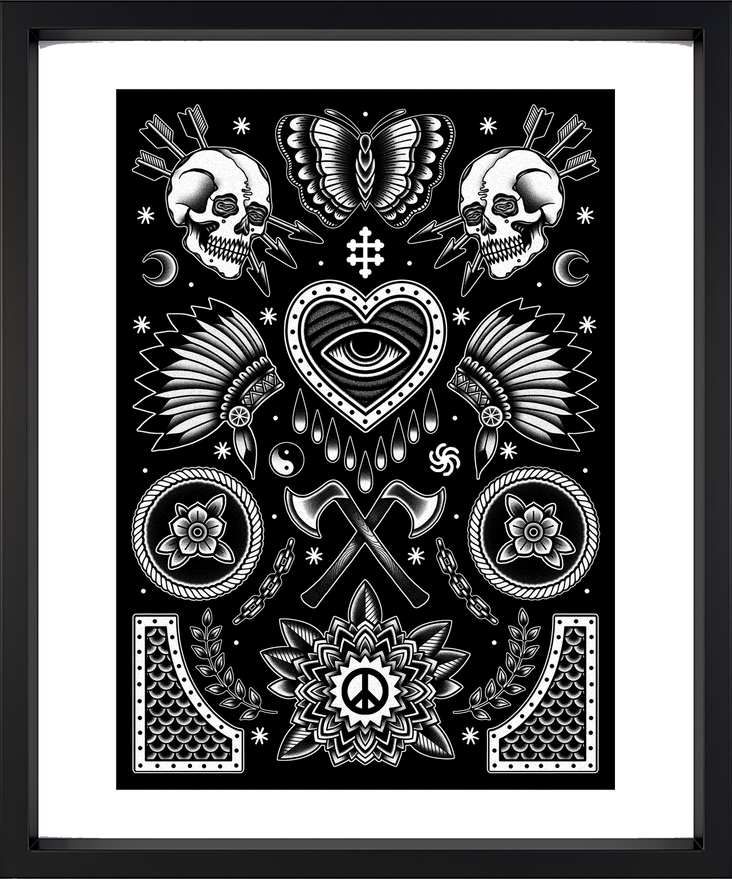 Stampa artistica A4 cuore sanguinante
