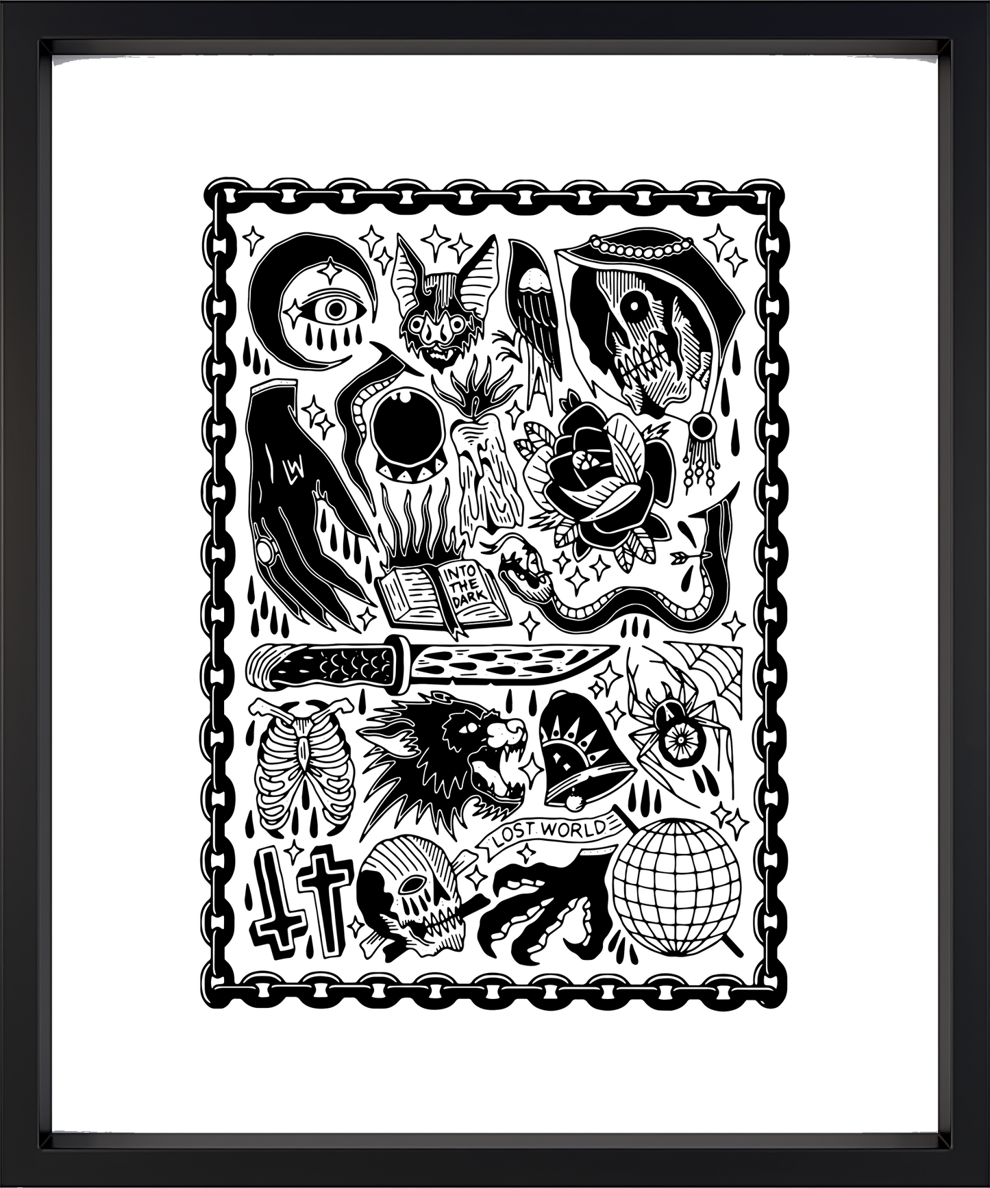 Into The Dark A4 Art Print