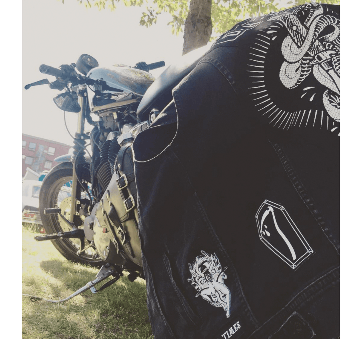Snake & Dagger Large Screen Printed Patch