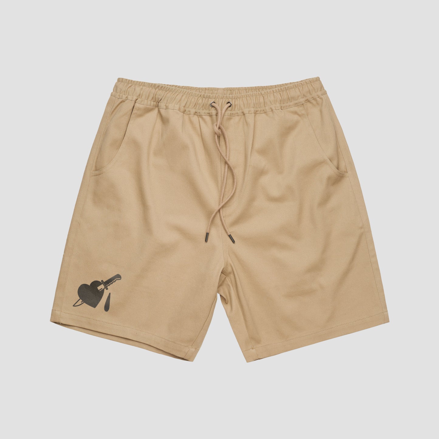 Life Sux Shorts de andar en color caqui