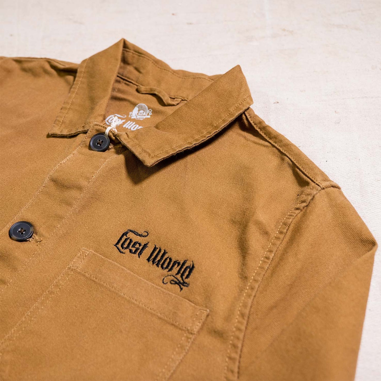 LW Tan Embroidered Worker Jacket
