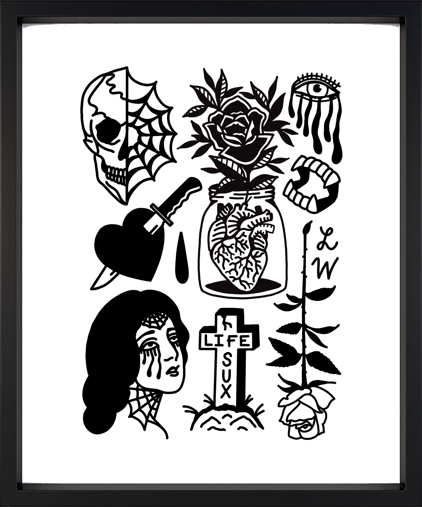 Stampa artistica Life Sux A4