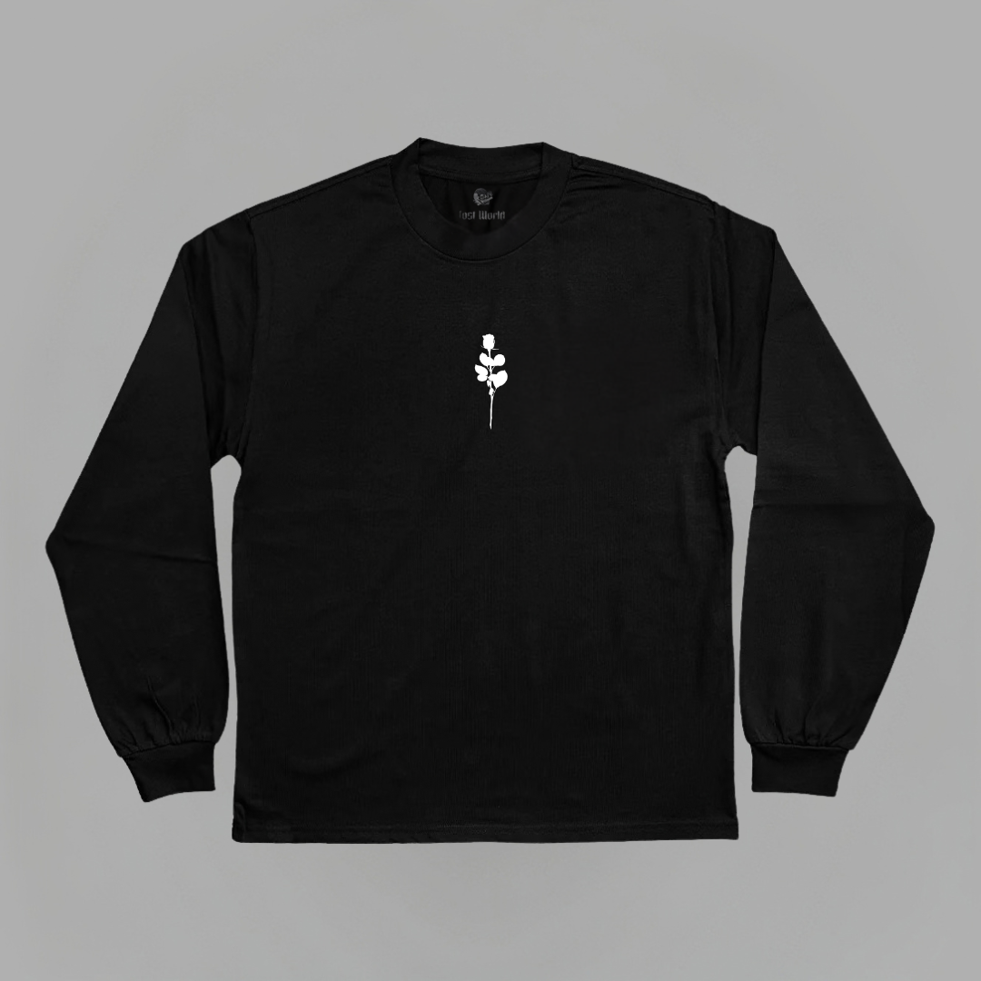 Rose Heavy Black Long Sleeve