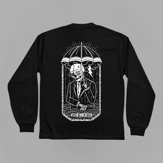 When It Rains Heavy Black Long Sleeve