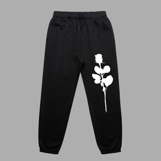 Rose Black Joggers