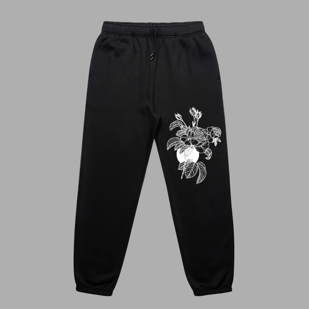 Roses Black Joggers