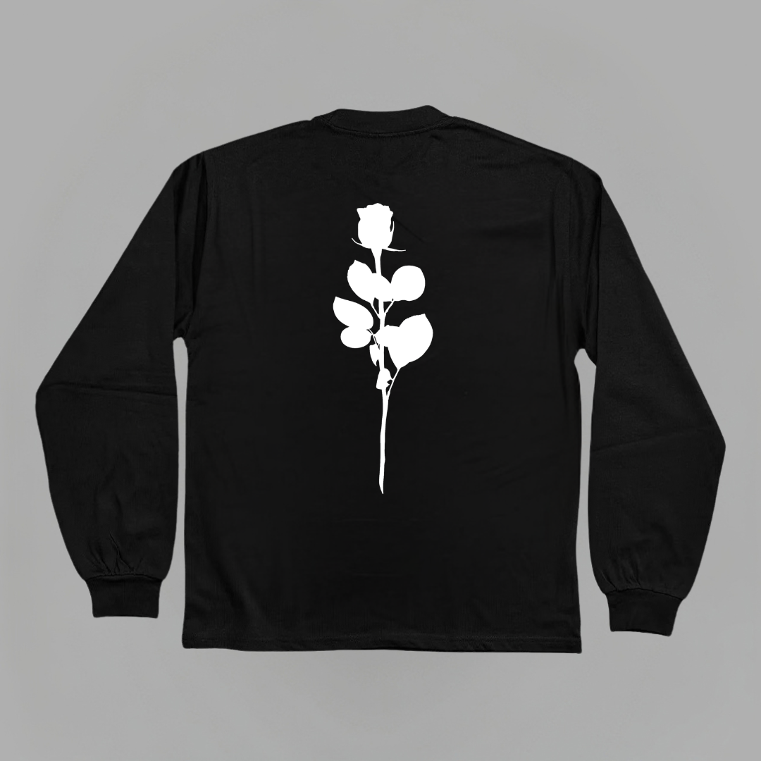 Rose Heavy Black Long Sleeve