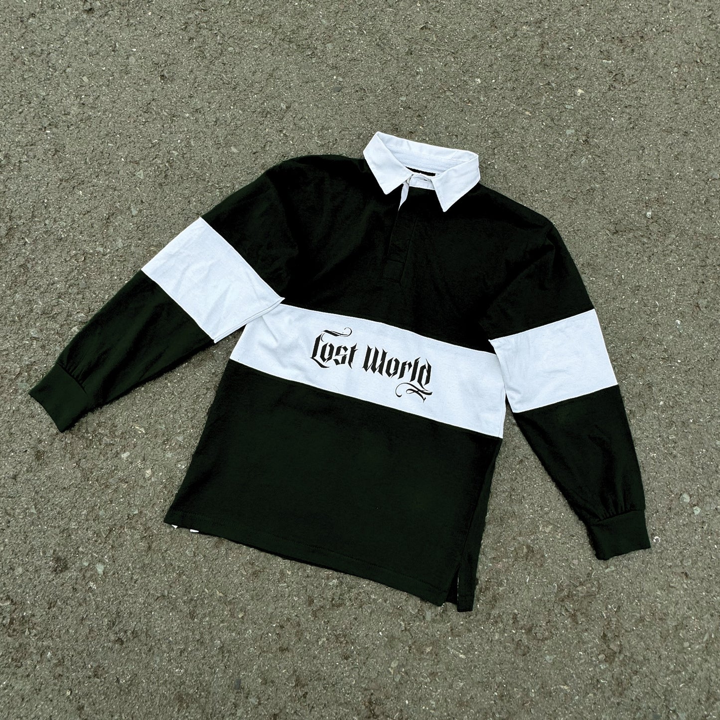 Black Panelled Rugby Shirt