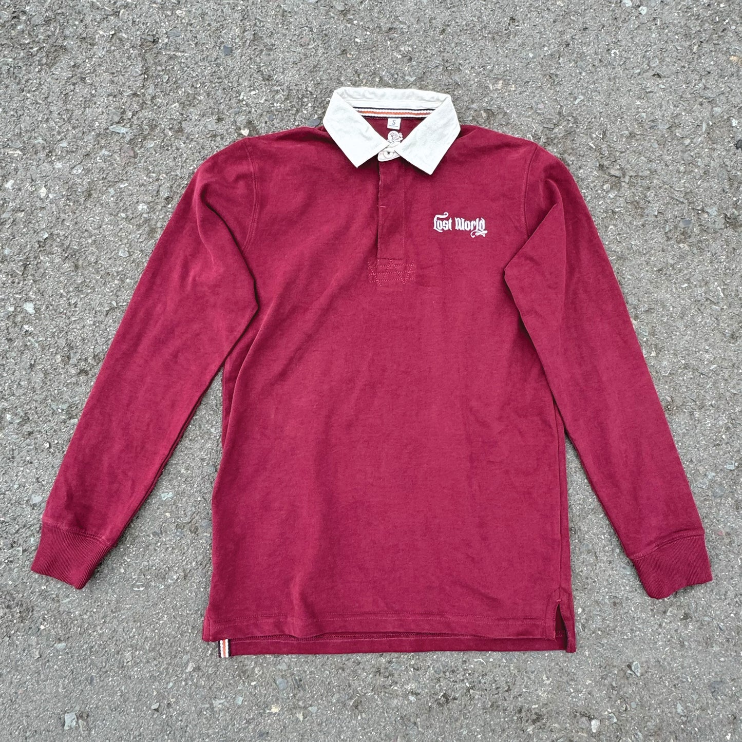 Burgundy Embroidered Rugby Shirt