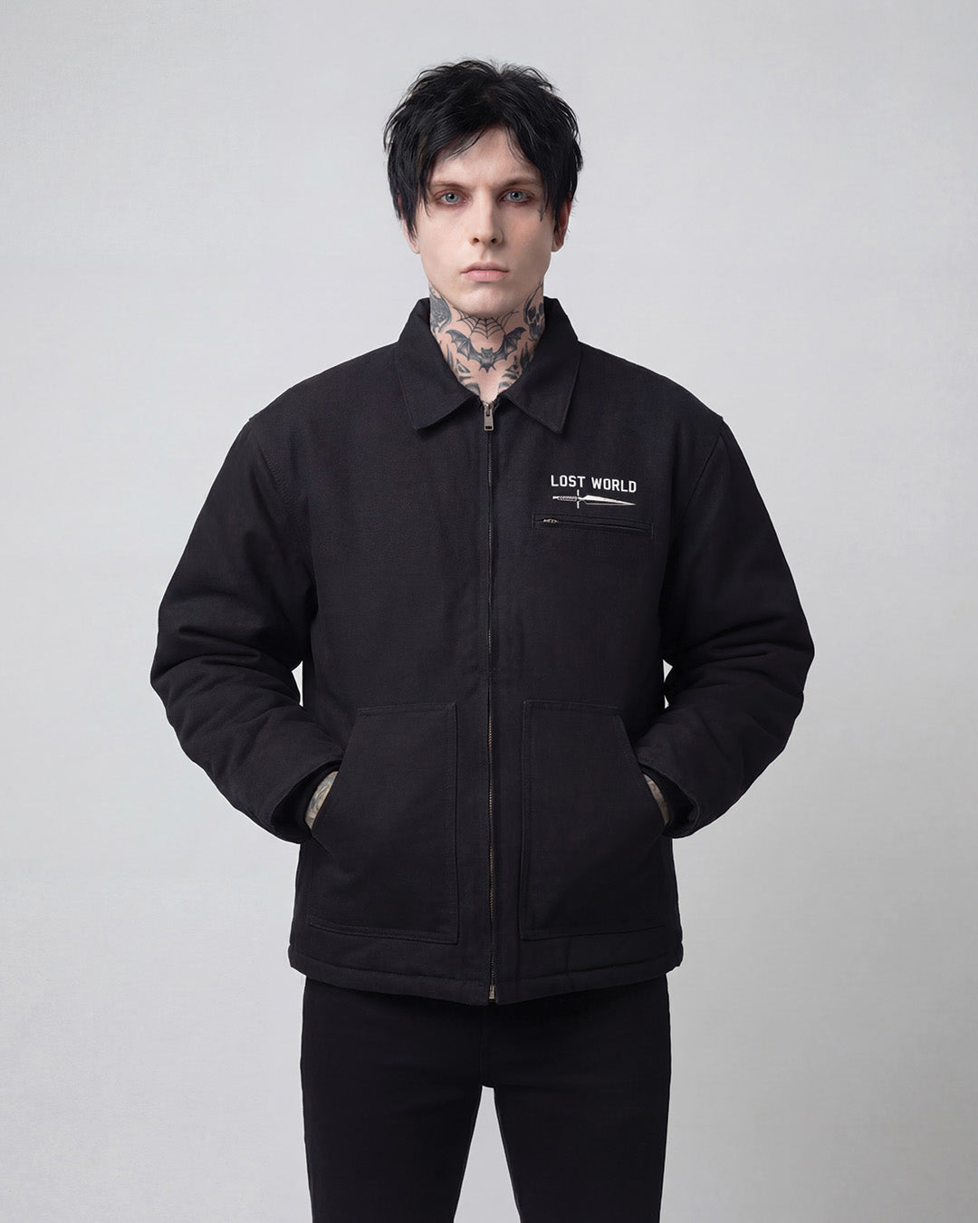 LW Dagger Embroidered Canvas Jacket Black