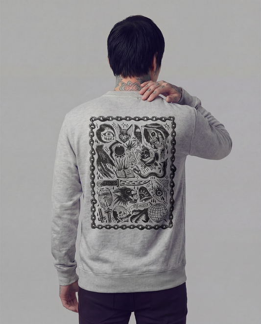 Dans l'équipage gris foncé