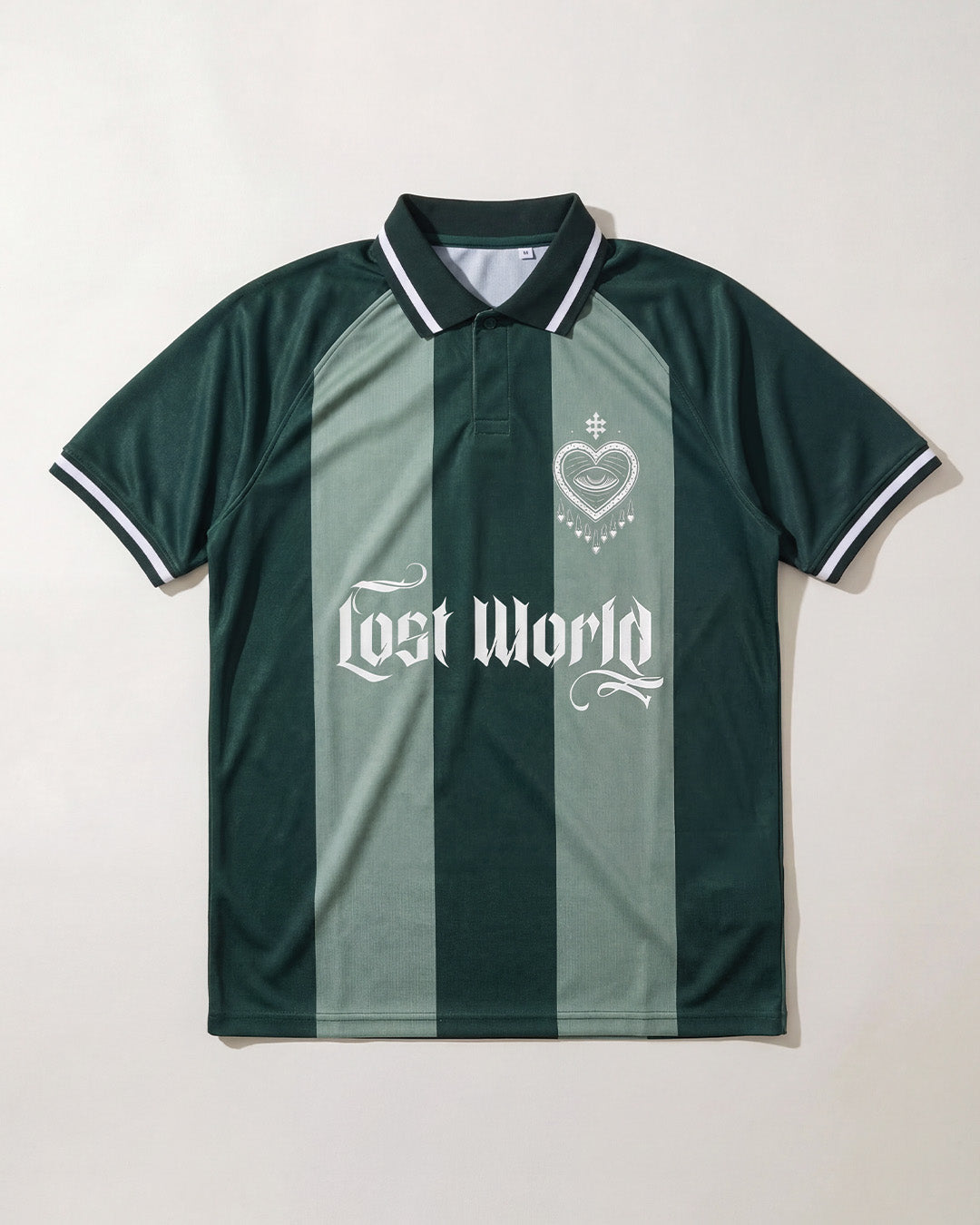 LW Green Striped Football Top