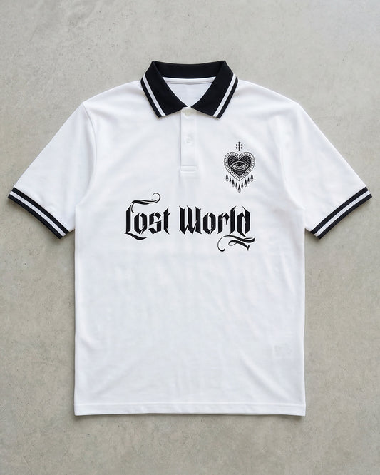 LW White Football Top