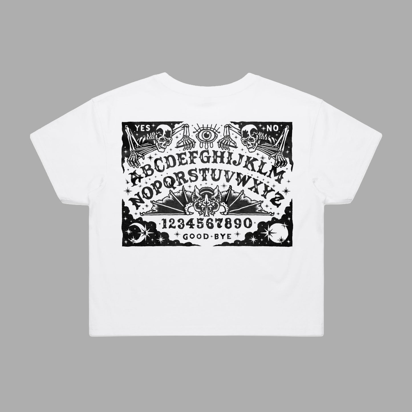 Ouija White Crop Top