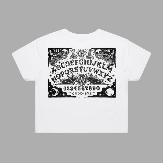 Ouija White Crop Top