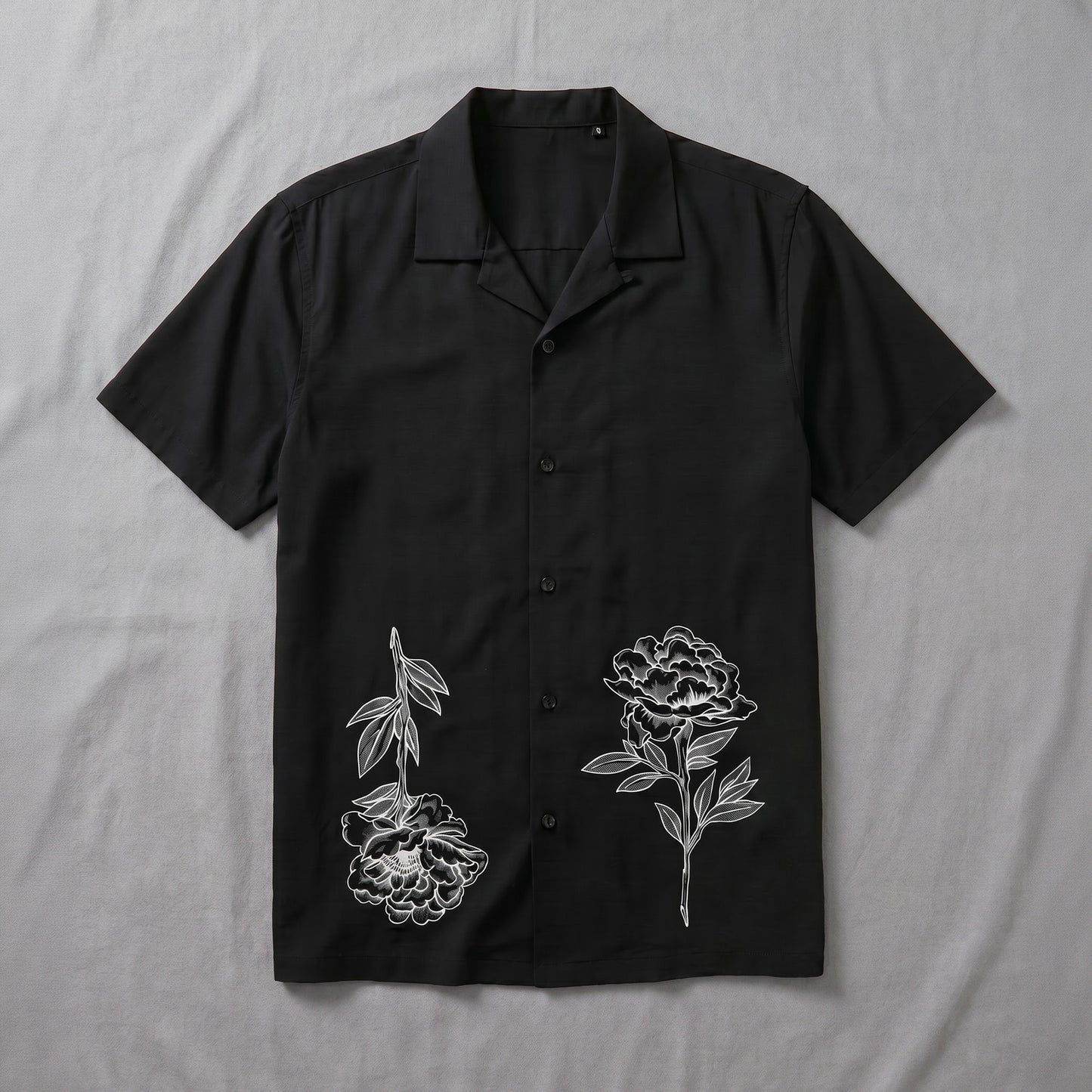 Peonie Cuban Shirt Black
