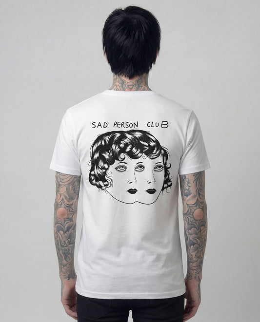 T-shirt blanc Sad Person Club