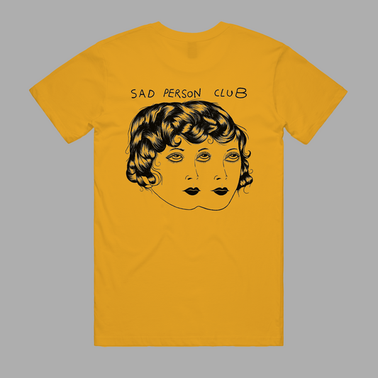 Traurige Person Club Gelbes T-Shirt