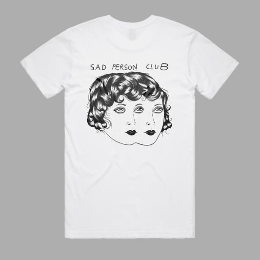 Sad Person Club wit T-shirt