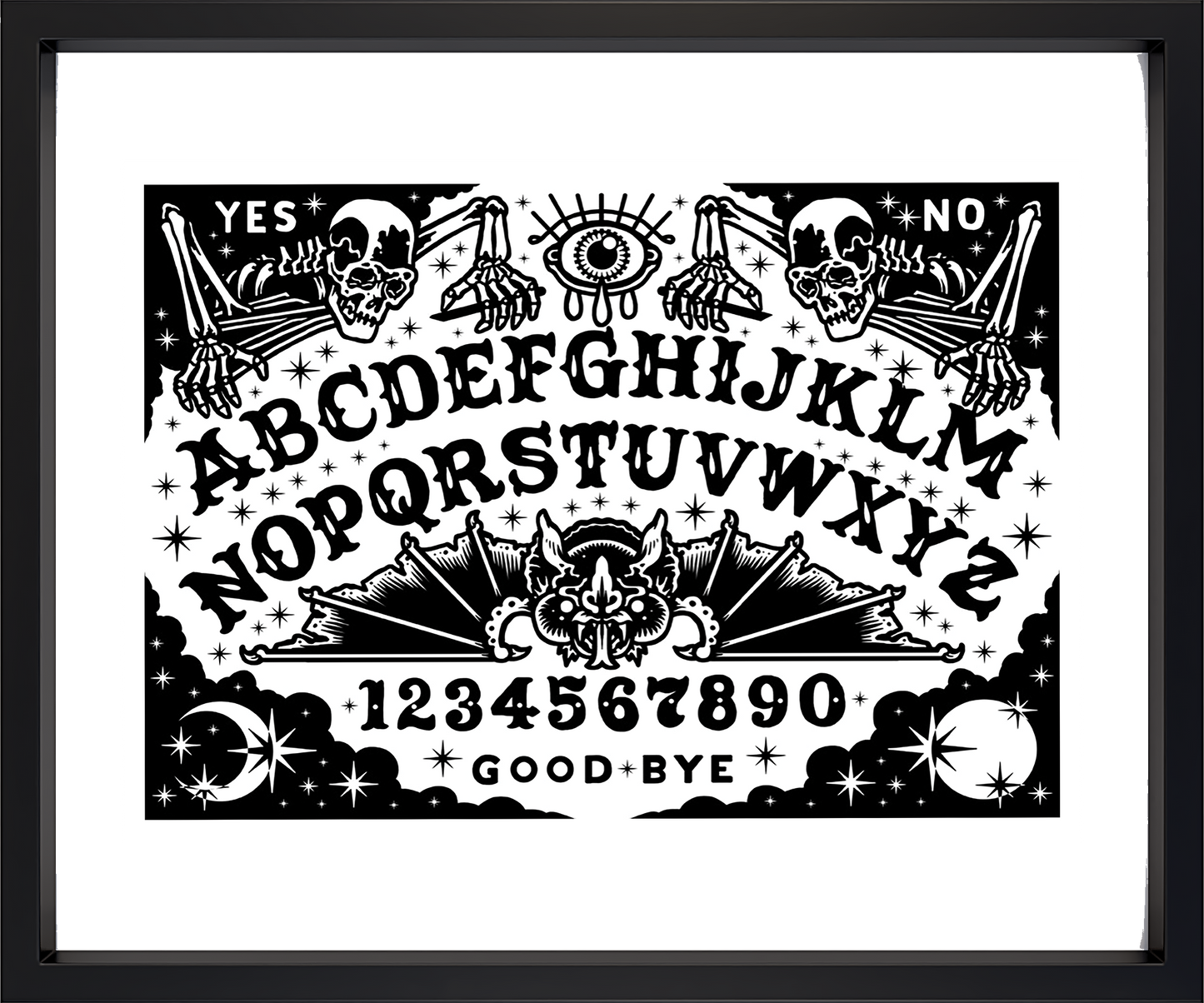 Ouija bord A4 Art Print