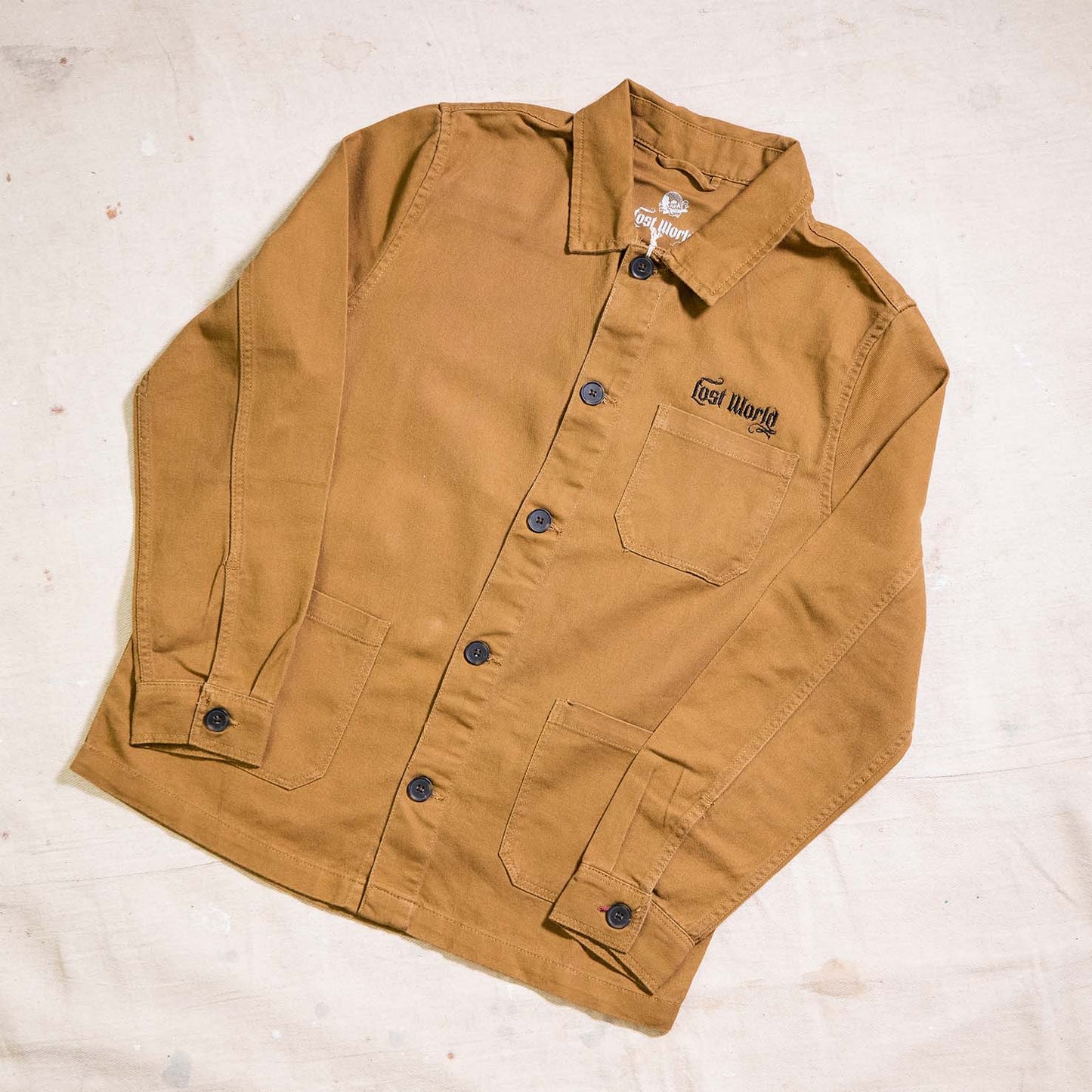 LW Tan Embroidered Worker Jacket