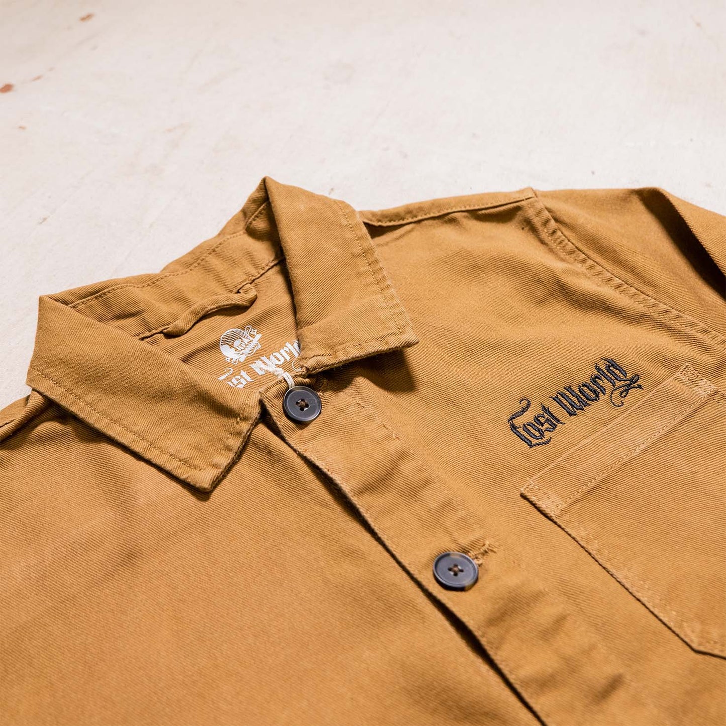 LW Tan Embroidered Worker Jacket