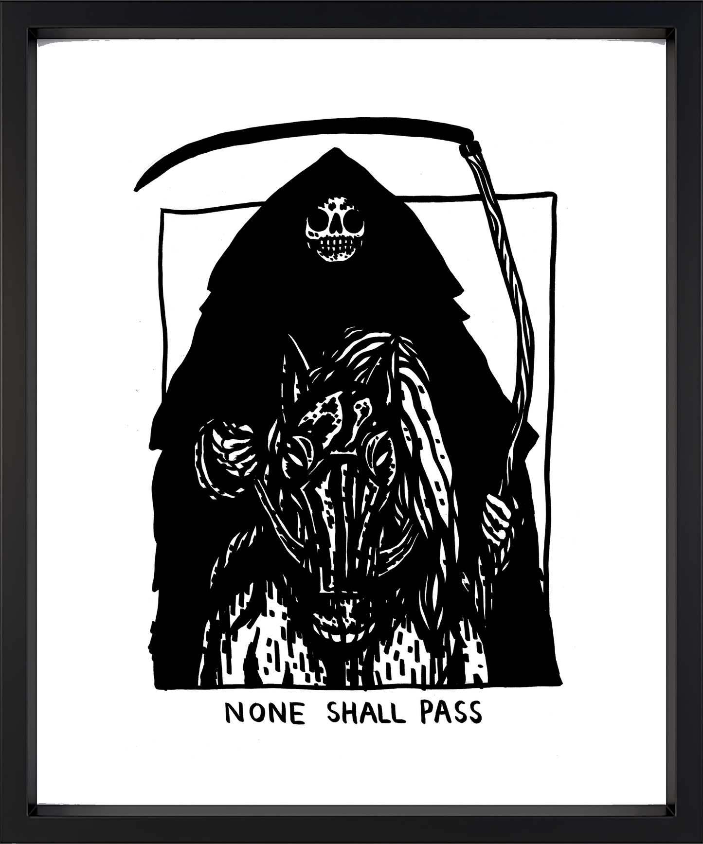 None Shall Pass A4 Art Print