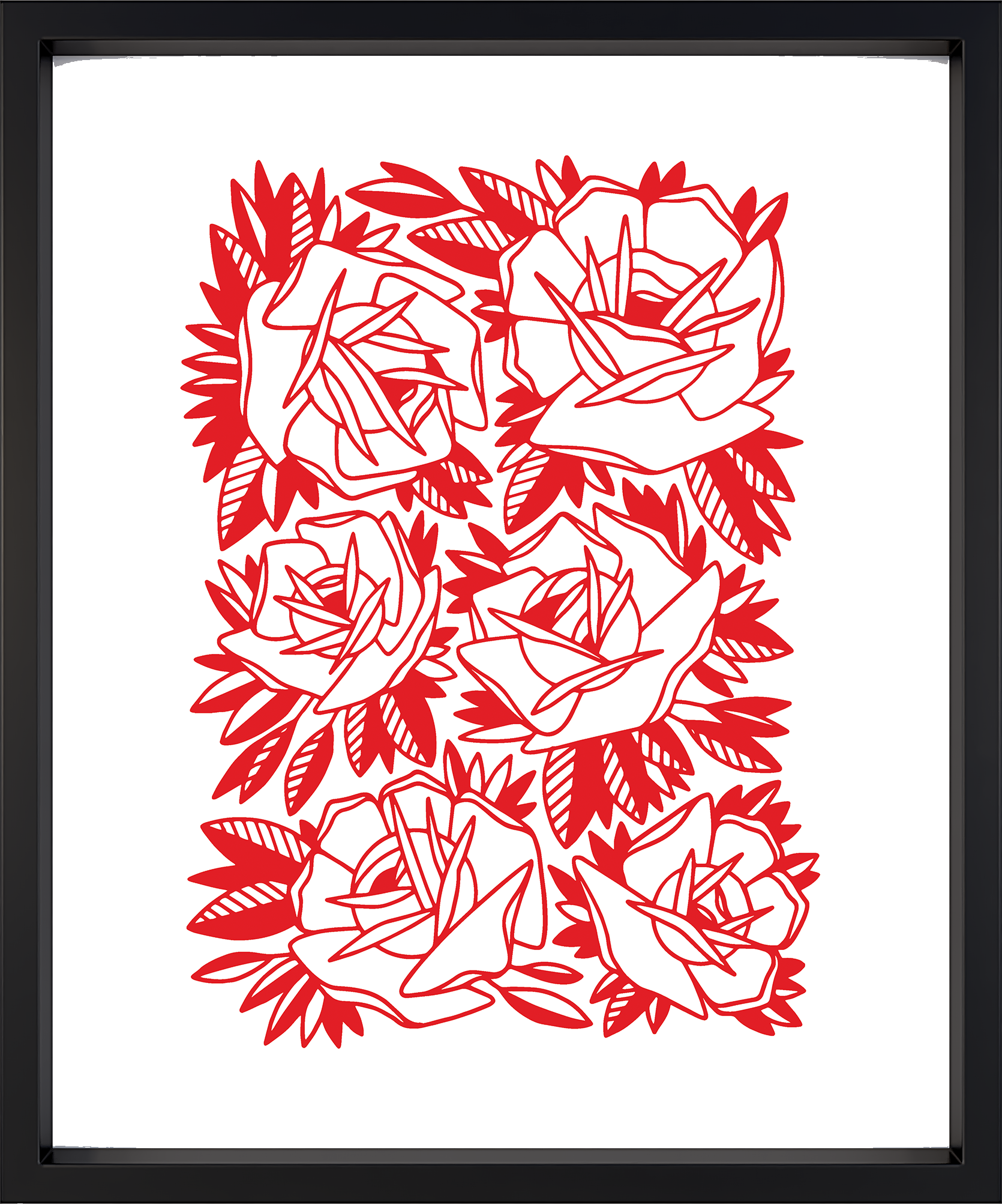 Aw Print Roses Red Roses A4 Art Print – Lost World Clothing UK